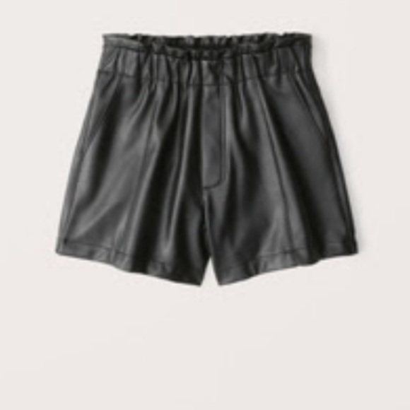 Abercrombie & Fitch Vegan Leather Pull On Shorts XS - Picture 1 of 11
